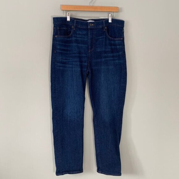 LOFT the super soft girlfriend straight leg stretch casual denim jeans - Picture 1 of 11